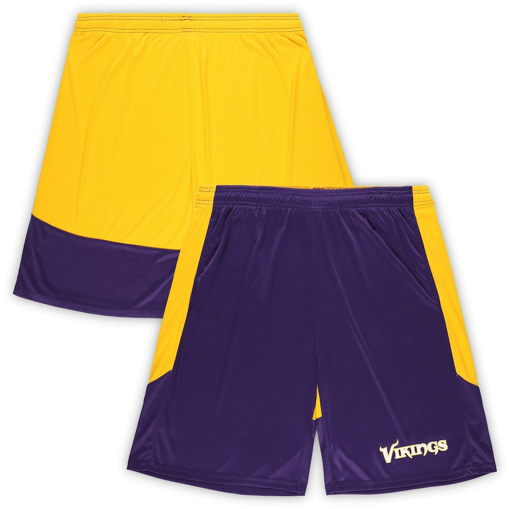 Fanatics Minnesota Vikings Big & Tall Launch Shorts Purple/Gold