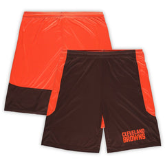 Fanatics Cleveland Browns Big & Tall Launch Shorts Brown/Orange