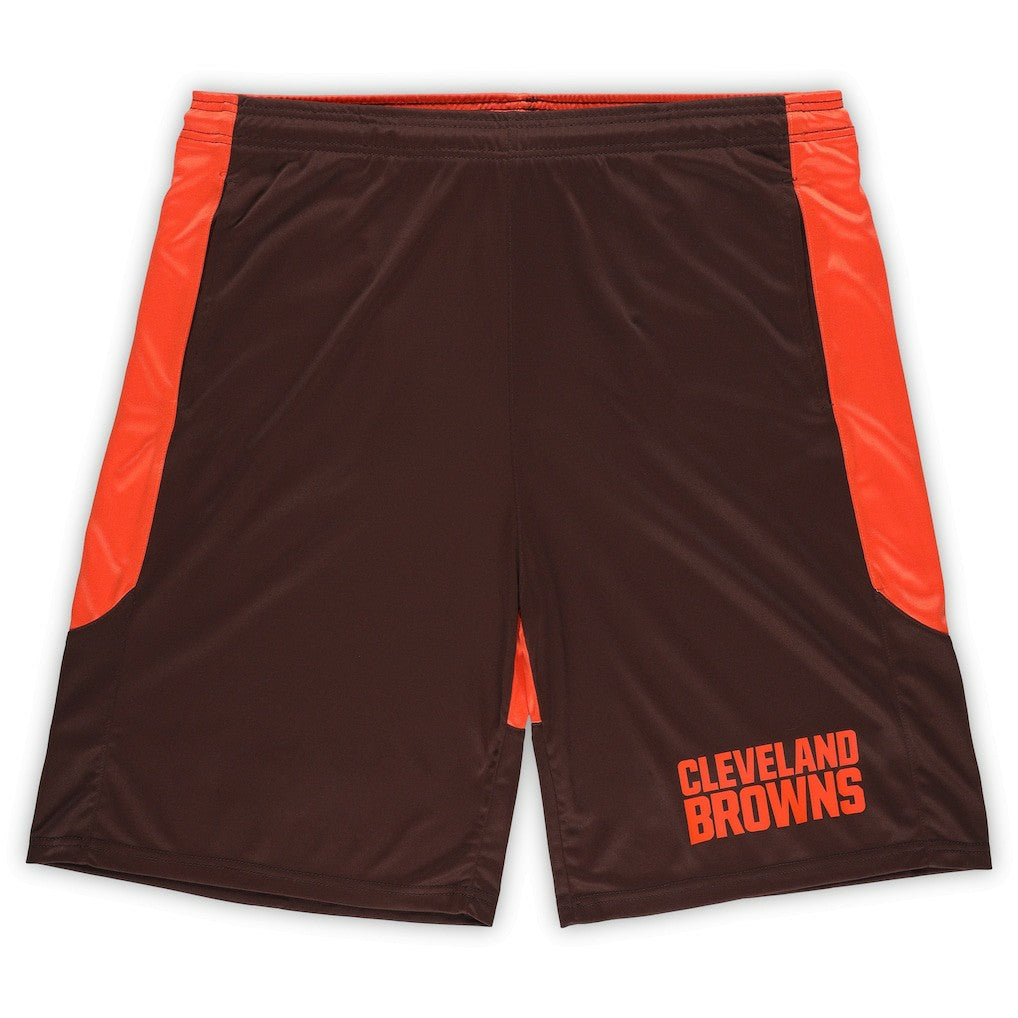 Fanatics Cleveland Browns Big & Tall Launch Shorts Brown/Orange
