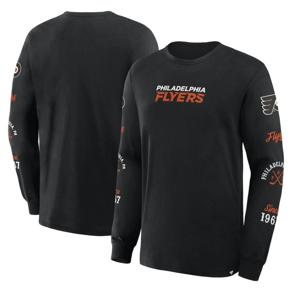 Philadelphia Flyers Fanatics Boxed In Legacy Long Sleeve T-Shirt - Black - NHL 201826836