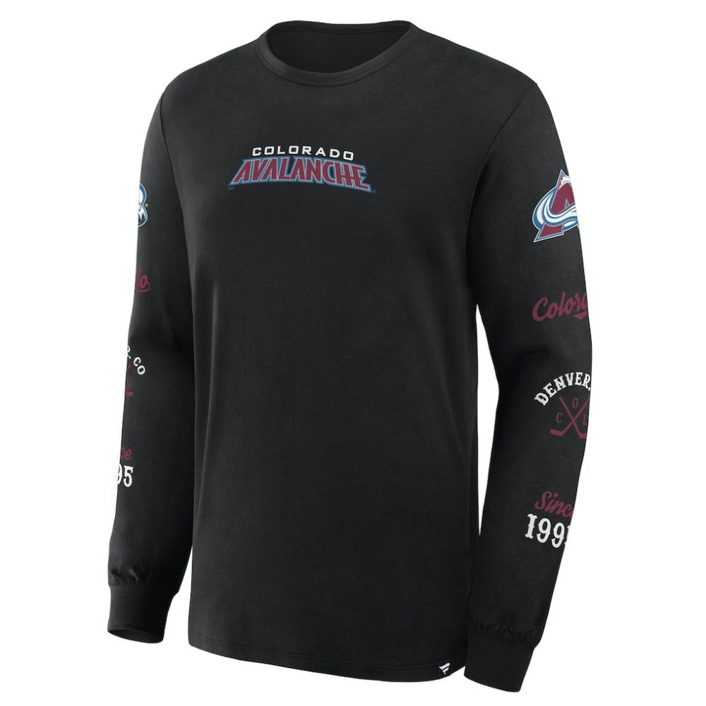 Colorado Avalanche Fanatics Boxed In Legacy Long Sleeve T-Shirt - Black - NHL 201826839