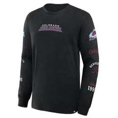 Colorado Avalanche Fanatics Boxed In Legacy Long Sleeve T-Shirt - Black - NHL 201826839