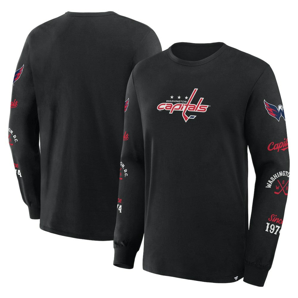 Washington Capitals Fanatics Boxed In Legacy Long Sleeve T-Shirt - Black - NHL 201826841
