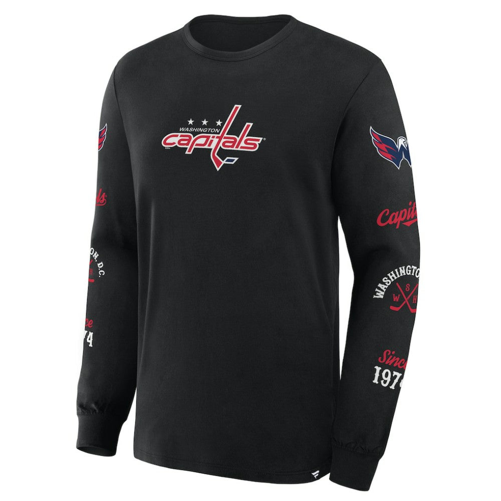Washington Capitals Fanatics Boxed In Legacy Long Sleeve T-Shirt - Black - NHL 201826841