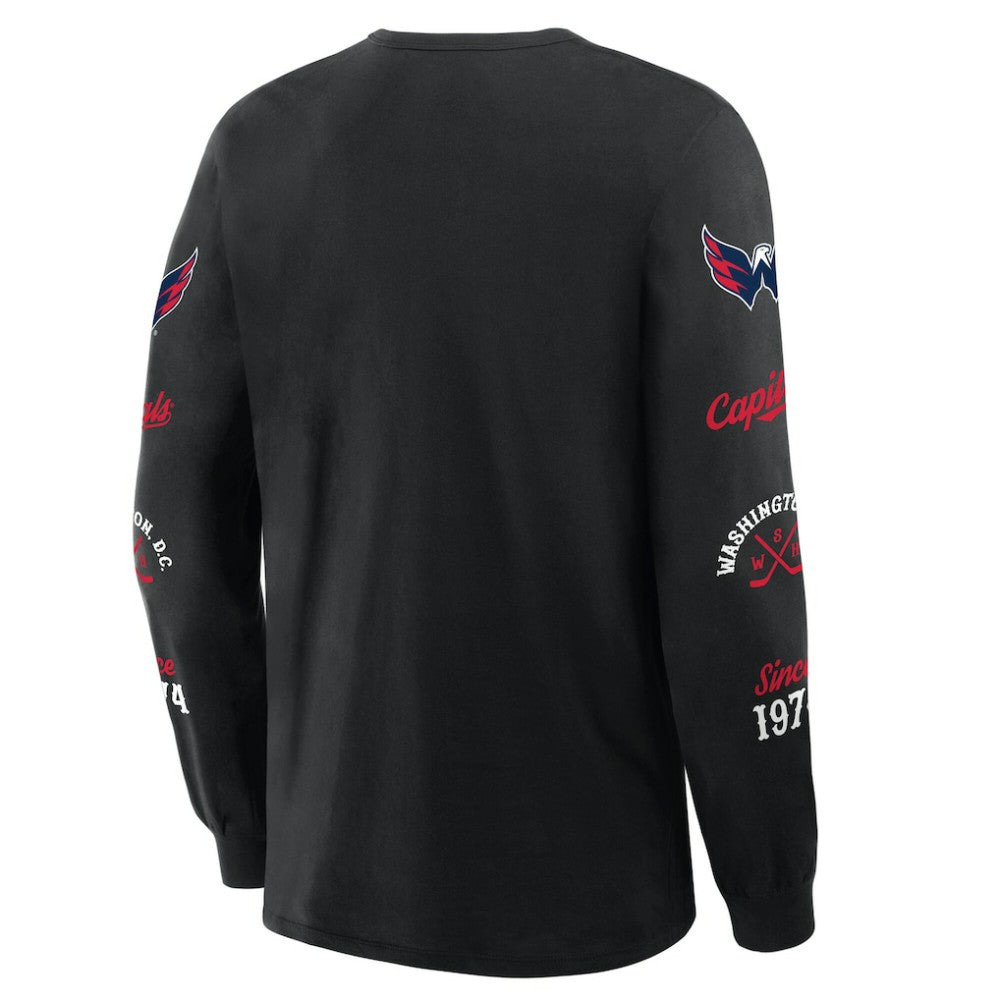 Washington Capitals Fanatics Boxed In Legacy Long Sleeve T-Shirt - Black - NHL 201826841