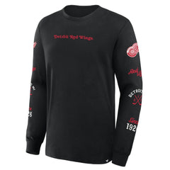 Detroit Red Wings Fanatics Boxed In Legacy Long Sleeve T-Shirt - Black - NHL 201826842