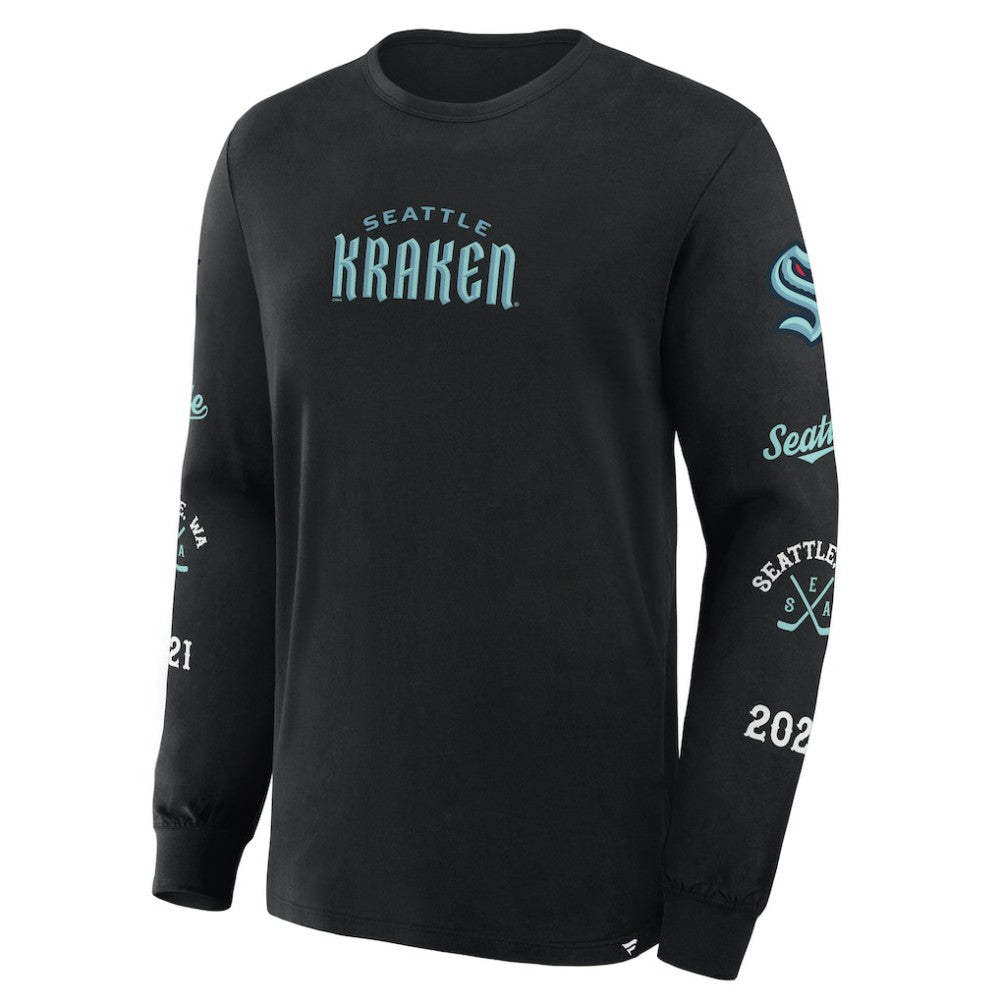 Seattle Kraken Fanatics Boxed In Legacy Long Sleeve T-Shirt - Black - NHL 201826847