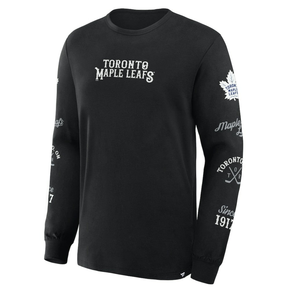 Toronto Maple Leafs Fanatics Boxed In Legacy Long Sleeve T-Shirt - Black - NHL 201826848