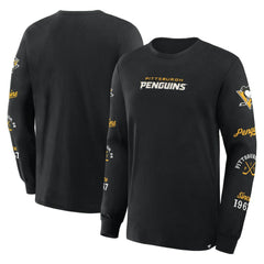 Pittsburgh Penguins Fanatics Boxed In Legacy Long Sleeve T-Shirt - Black - NHL 201826853