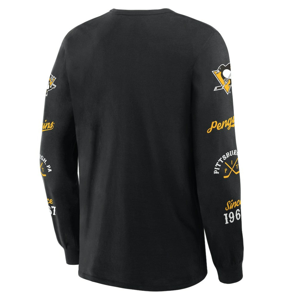 Pittsburgh Penguins Fanatics Boxed In Legacy Long Sleeve T-Shirt - Black - NHL 201826853