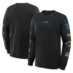 St. Louis Blues Fanatics Boxed In Legacy Long Sleeve T-Shirt - Black - NHL 201826857