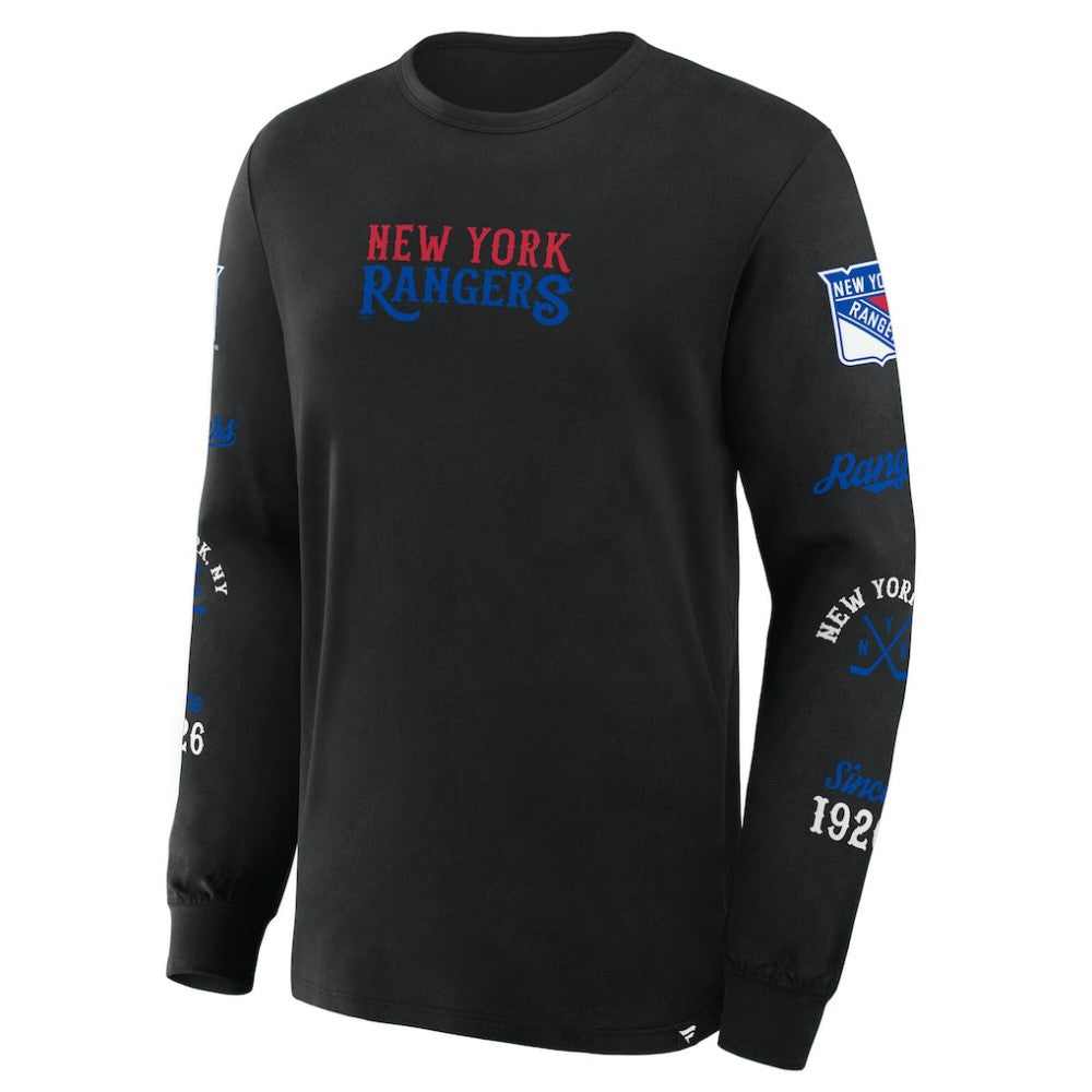 New York Rangers Fanatics Boxed In Legacy Long Sleeve T-Shirt - Black - NHL 201826858