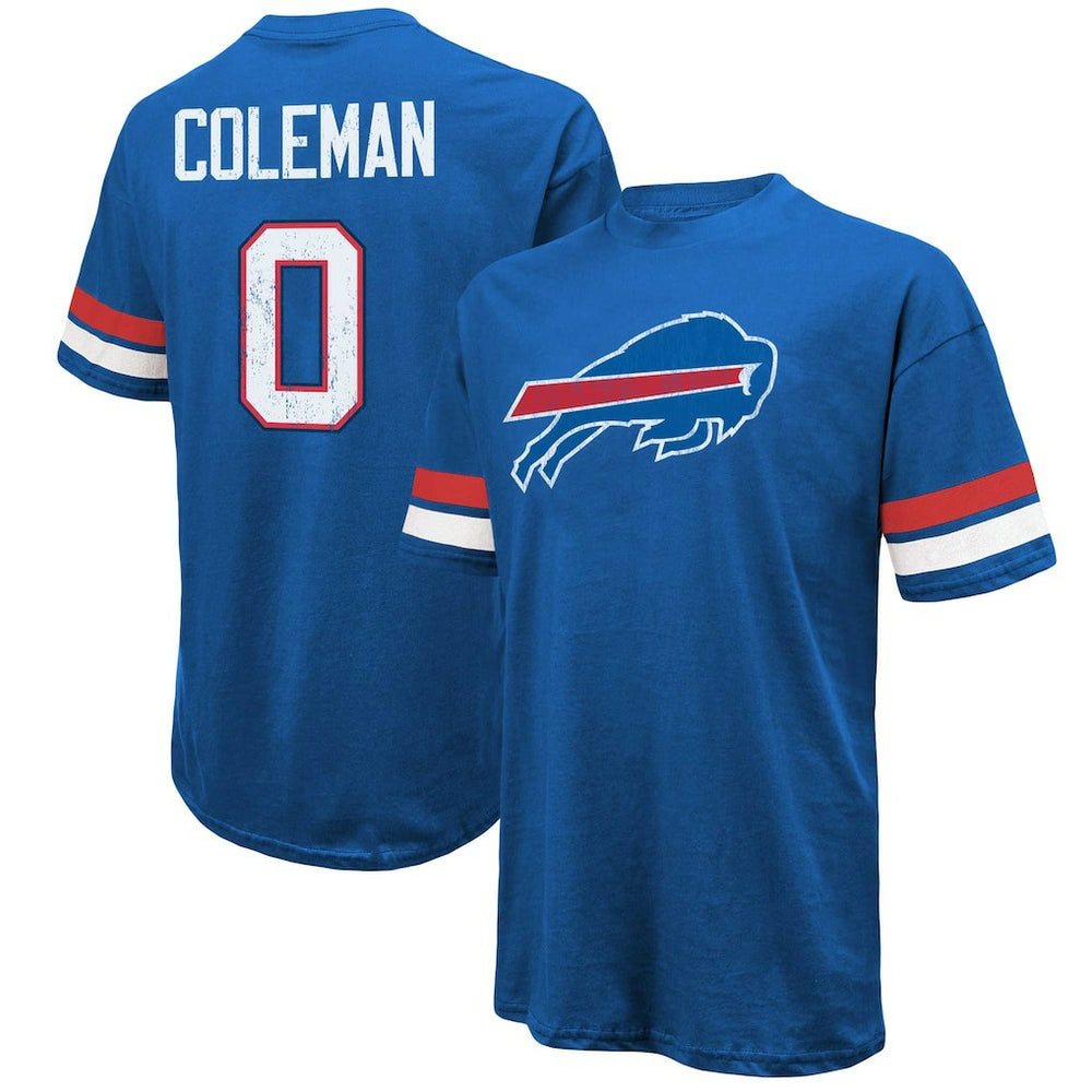 Keon Coleman Buffalo Bills Majestic Threads Name & Number Oversized Fit T-Shirt Royal