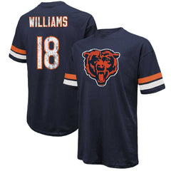 Caleb Williams Chicago Bears Majestic Threads Name & Number Oversize Fit T-Shirt Navy