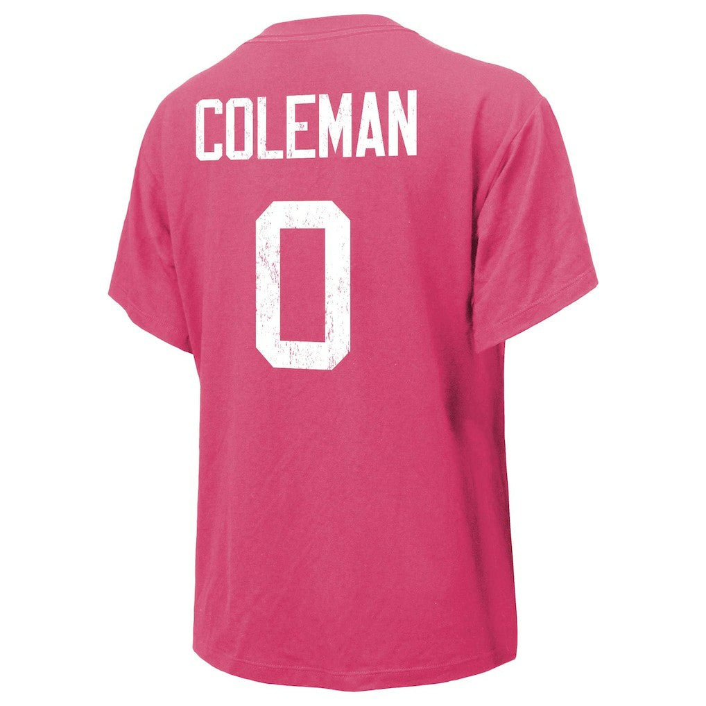 Keon Coleman Buffalo Bills Majestic Threads Women's Name & Number T-Shirt Pink