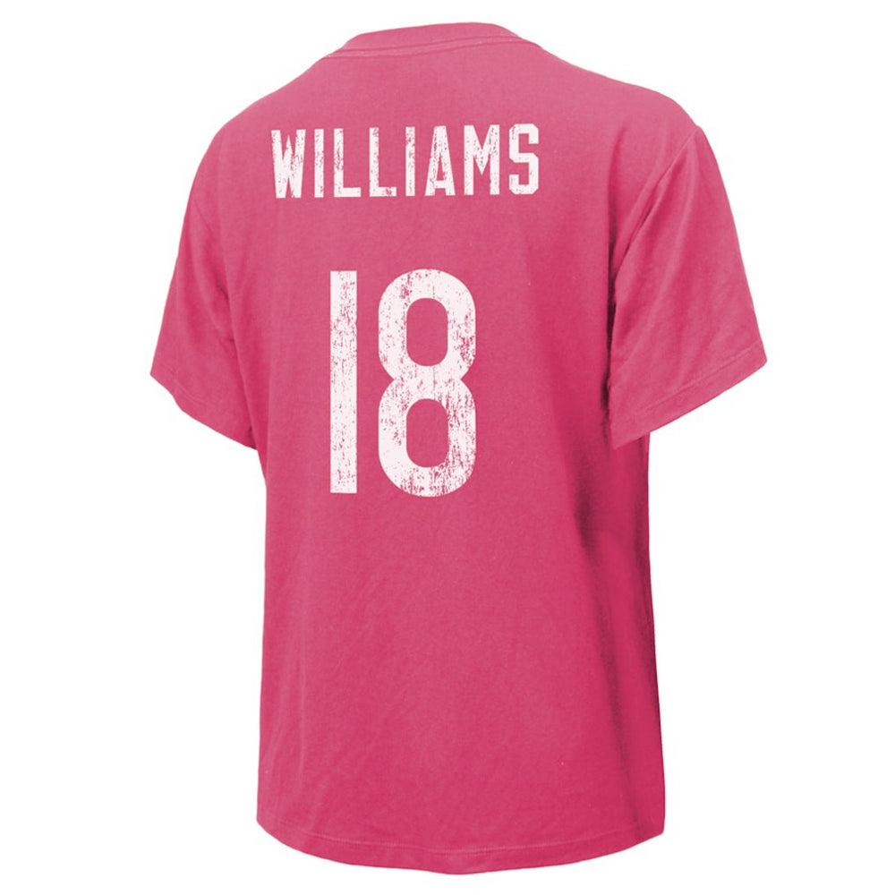 Caleb Williams Chicago Bears Majestic Threads Women's Name & Number T-Shirt Pink