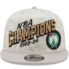 Boston Celtics 2024 NBA Finals Champions Locker Room 9FIFTY Snapback Hat Cream | New Era
