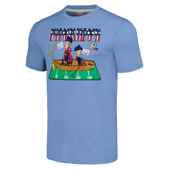 New England Patriots NFL x Homage x Beavis and Butt-Head Unisex Tri-Blend T-Shirt – Light Blue