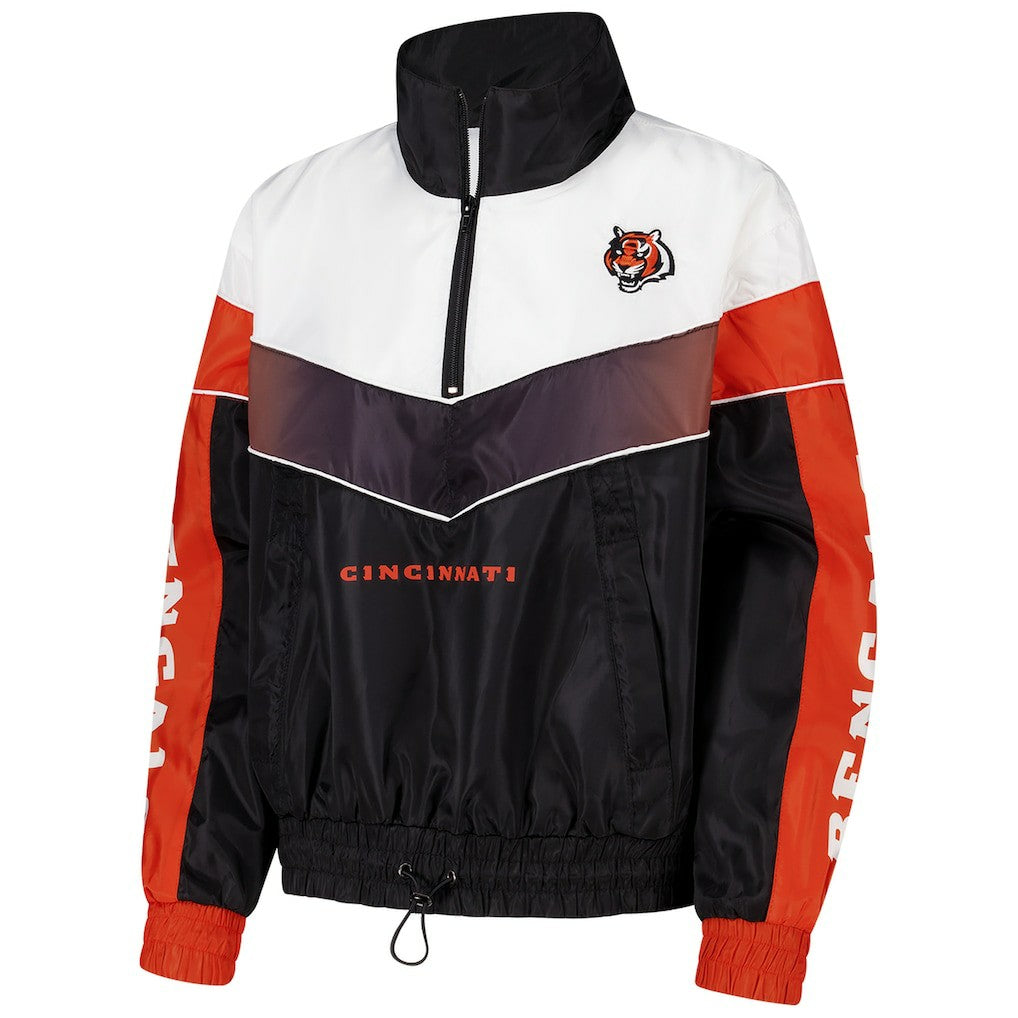 Cincinnati Bengals The Wild Collective Women's 1/4 Zip Track Jacket Black