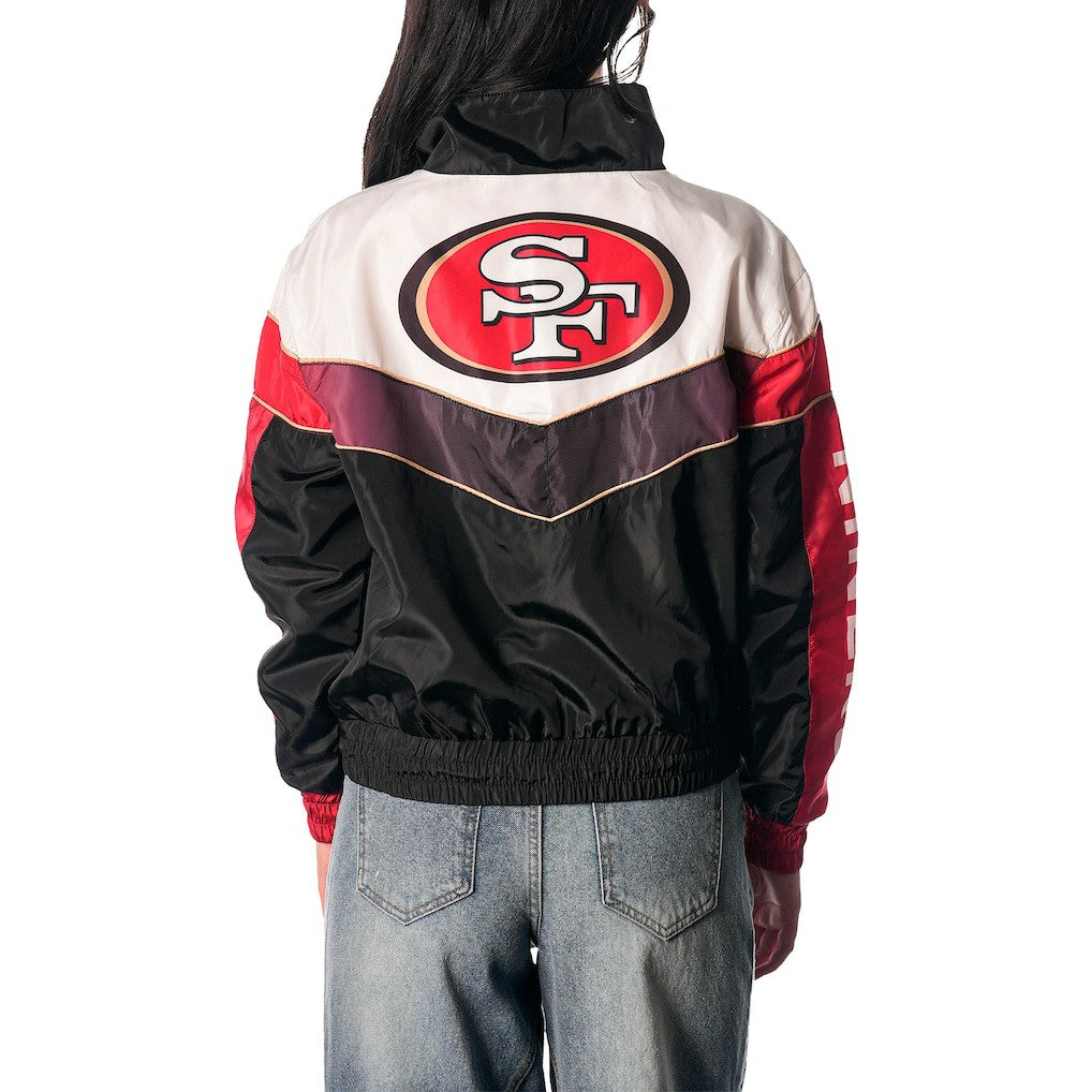 San Francisco 49ers The Wild Collective Women's 1/4 Zip Track Jacket Black