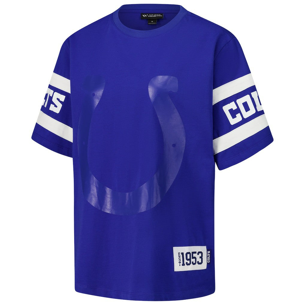 Indianapolis Colts The Wild Collective Women's Drop Shoulder T-Shirt Royal