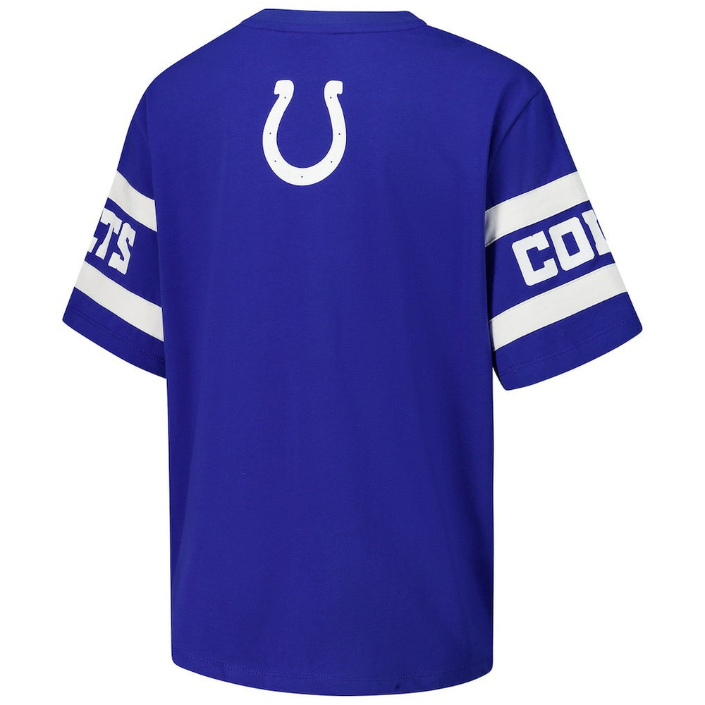 Indianapolis Colts The Wild Collective Women's Drop Shoulder T-Shirt Royal