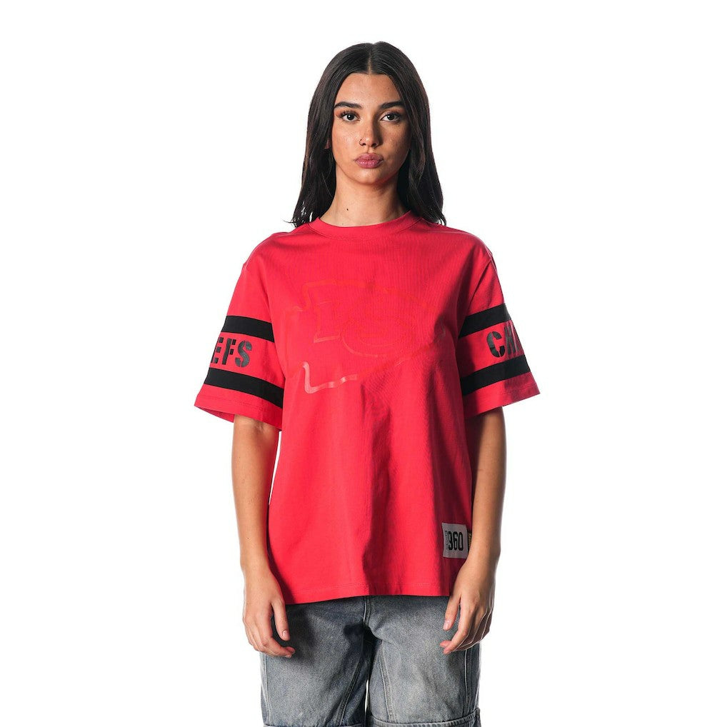 Kansas City Chiefs The Wild Collective Women's Drop Shoulder T-Shirt Red