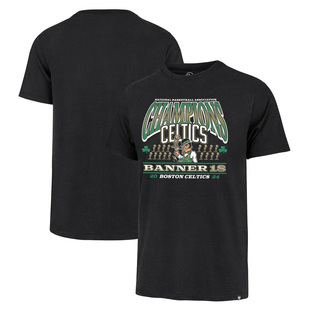 Boston Celtics '47 18-Time NBA Finals Champions Banner Franklin T-Shirt Black | 47 brand discount