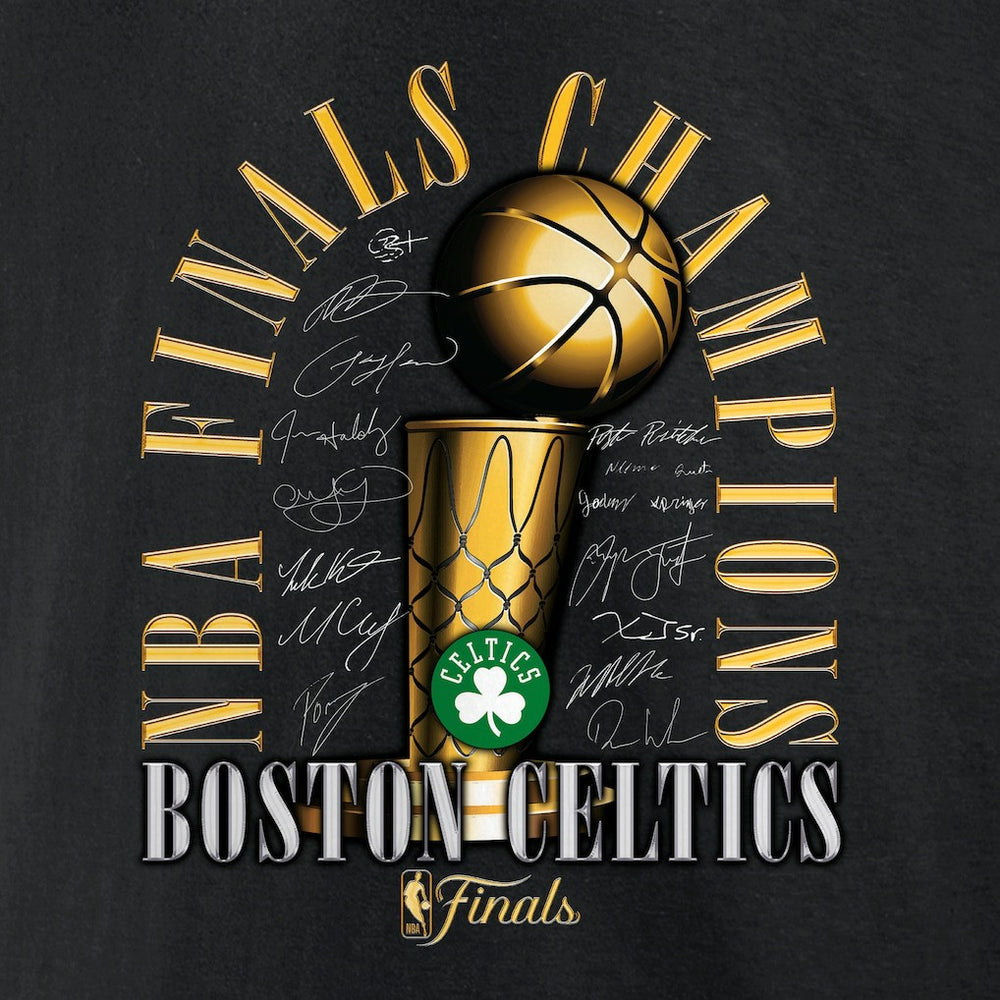 Boston Celtics 2024 NBA Finals Champions Big & Tall Fade Away Jumper Roster Signature T-Shirt Black | Fanatics outlet