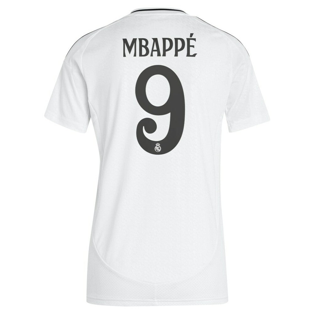 Kylian Mbappé Real Madrid Women's 2024/25 Home Replica Player Jersey White - Adidas