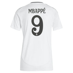 Kylian Mbappé Real Madrid Women's 2024/25 Home Replica Player Jersey White - Adidas