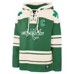 Alexander Ovechkin Washington Capitals '47 St. Patrick's Day Player Name & Number Lacer Pullover Hoodie - Kelly Green - NHL 201837444