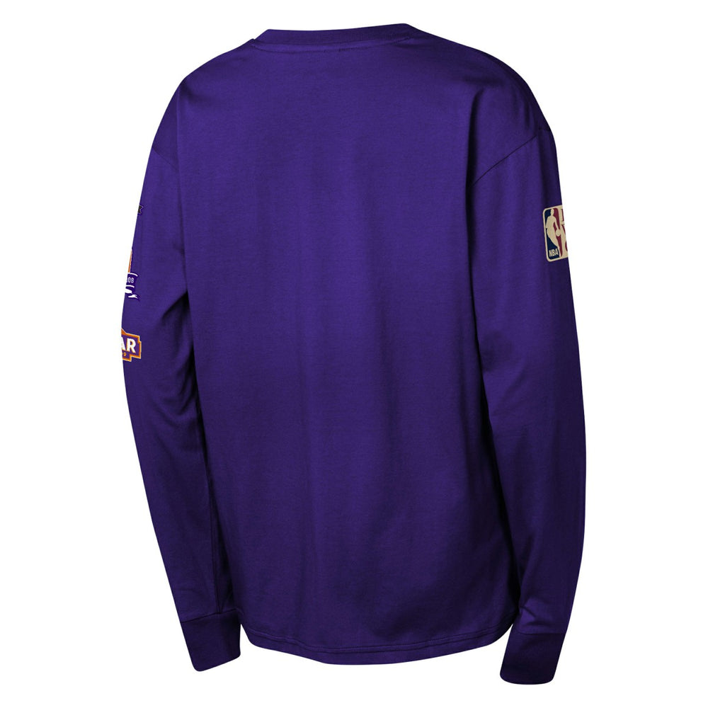 Phoenix Suns Youth Hardwood Classics All Over Long Sleeve T-Shirt Purple | Mitchell & Ness for sale