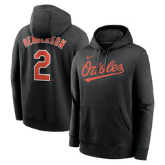Gunnar Henderson Baltimore Orioles Nike Player Name & Number Club Fleece Pullover Hoodie - Black - Nike Lifestyle