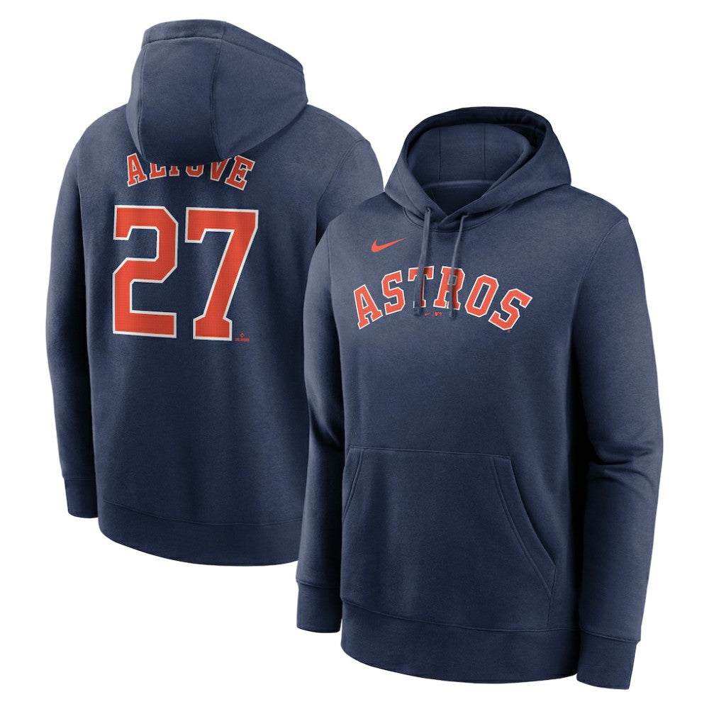 Jose Altuve Houston Astros Nike Player Name & Number Club Fleece Pullover Hoodie - Navy - Nike Discount