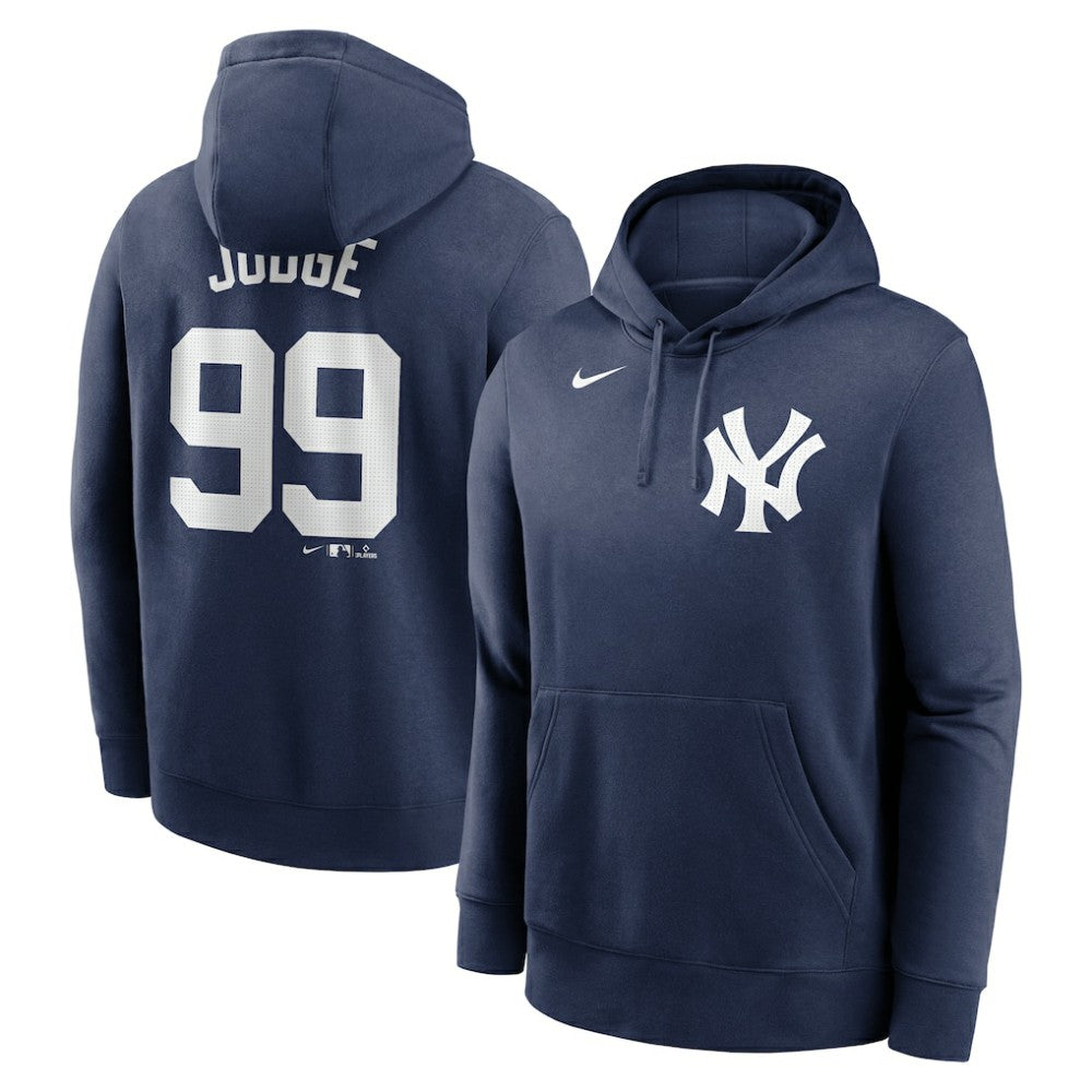 Aaron Judge New York Yankees Nike Player Name & Number Club Pullover Hoodie - Navy - Nike Online