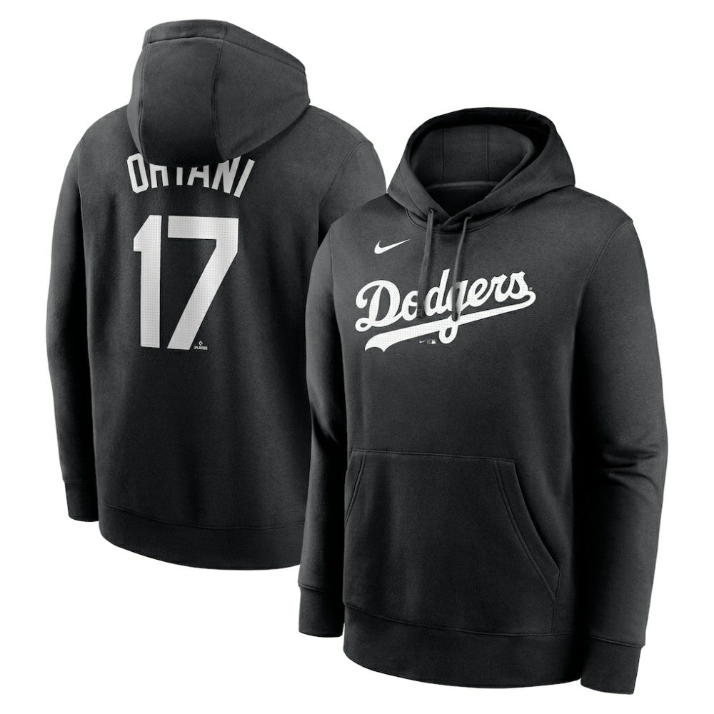 Shohei Ohtani Los Angeles Dodgers Nike Player Name & Number Club Fleece Pullover Hoodie - Black - Nike on Sale