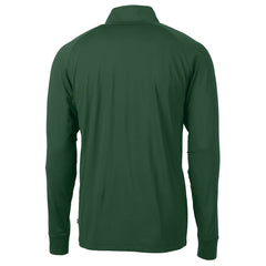 New York Jets Cutter & Buck Helmet Adapt Eco Knit Stretch Recycled Quarter-Zip Top Hunter Green