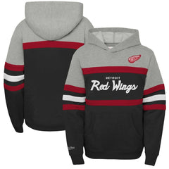 Detroit Red Wings Mitchell & Ness Youth Head Coach Pullover Hoodie - Black - NHL 201843916