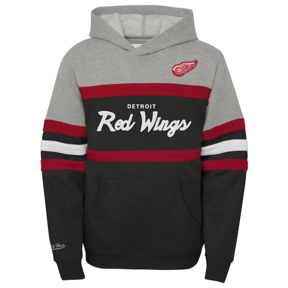 Detroit Red Wings Mitchell & Ness Youth Head Coach Pullover Hoodie - Black - NHL 201843916