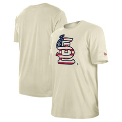 St. Louis Cardinals New Era Americana Flag Fill T-Shirt - Cream - New Era Online