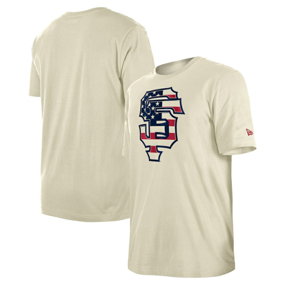 San Francisco Giants New Era Americana Flag Fill T-Shirt - Cream - New Era Lifestyle
