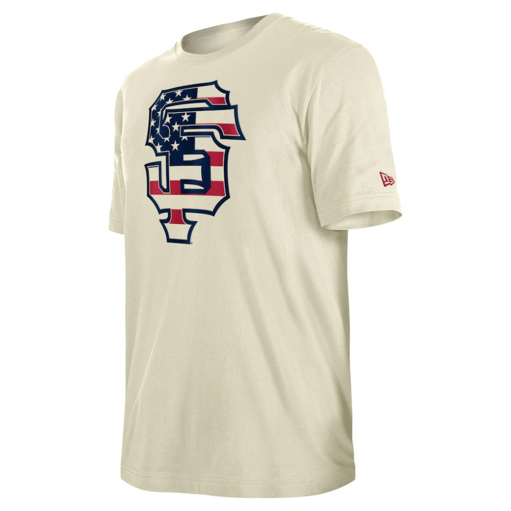 San Francisco Giants New Era Americana Flag Fill T-Shirt - Cream - New Era Lifestyle