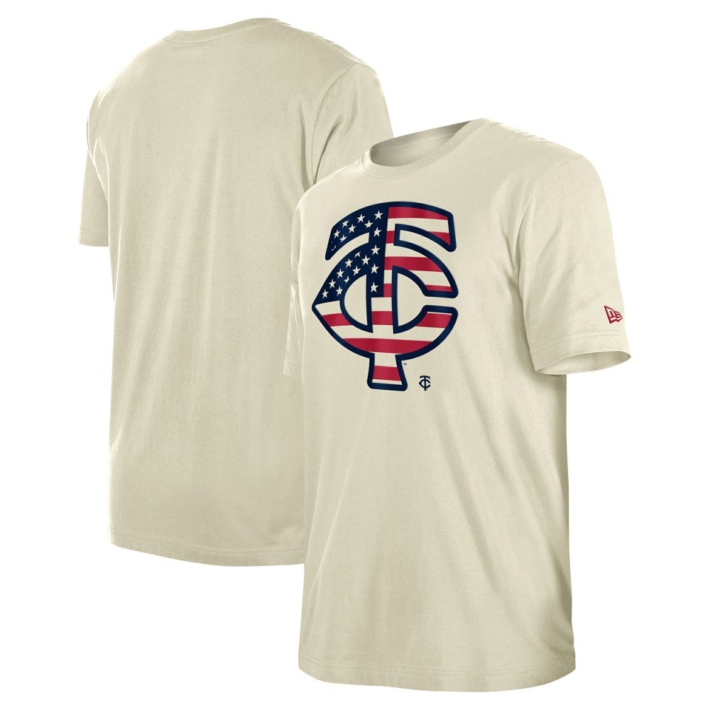 Minnesota Twins New Era Americana Flag Fill T-Shirt - Cream - New Era Online