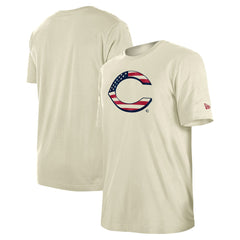 Cincinnati Reds New Era Americana Flag Fill T-Shirt - Cream - New Era Lifestyle