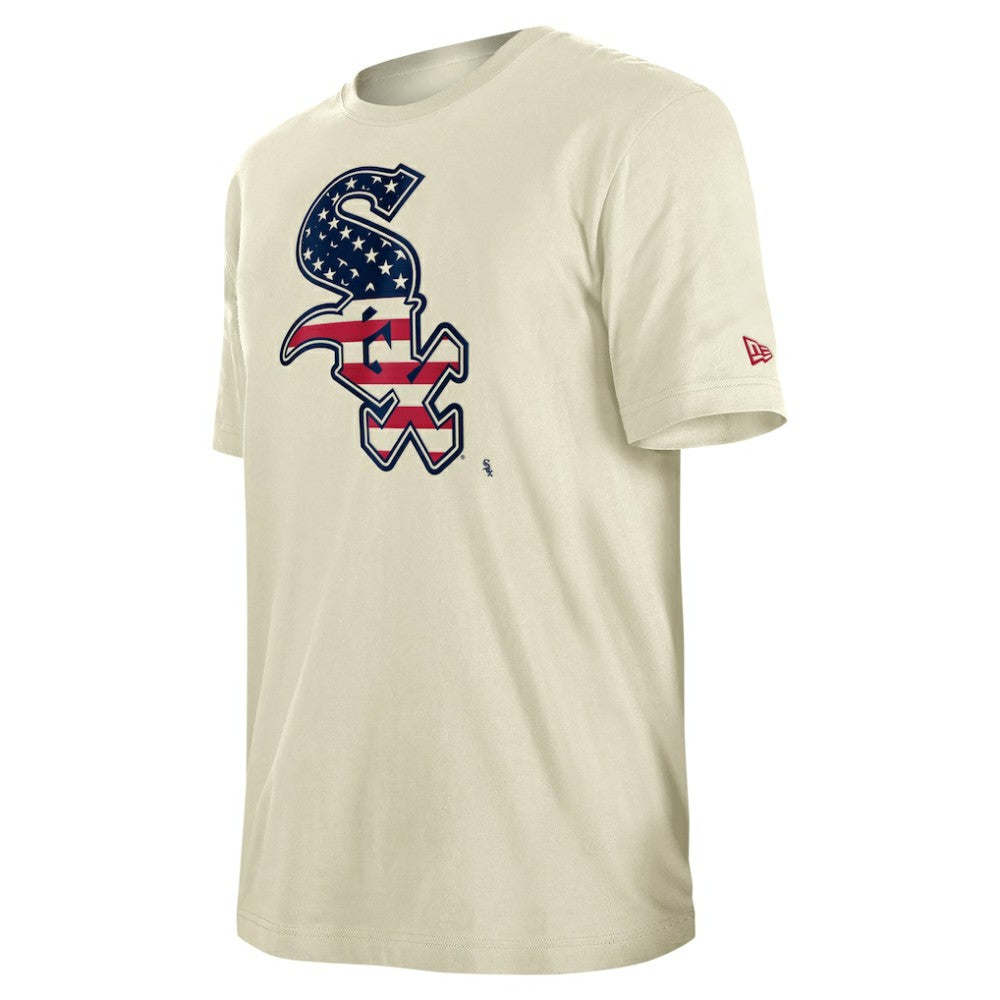 Chicago White Sox New Era Americana Flag Fill T-Shirt - Cream - New Era on Sale