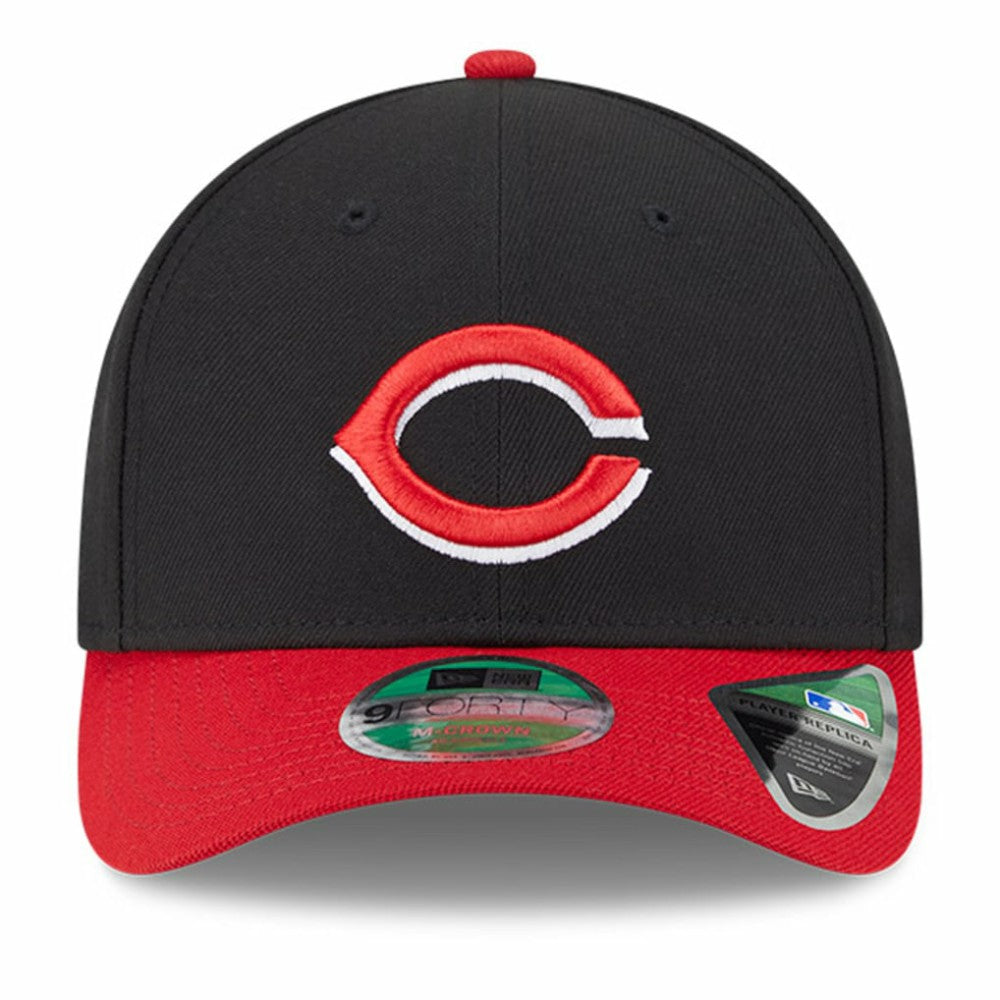 Cincinnati Reds New Era Player Replica 9FORTY Adjustable Hat - Black/Red - New Era Discount