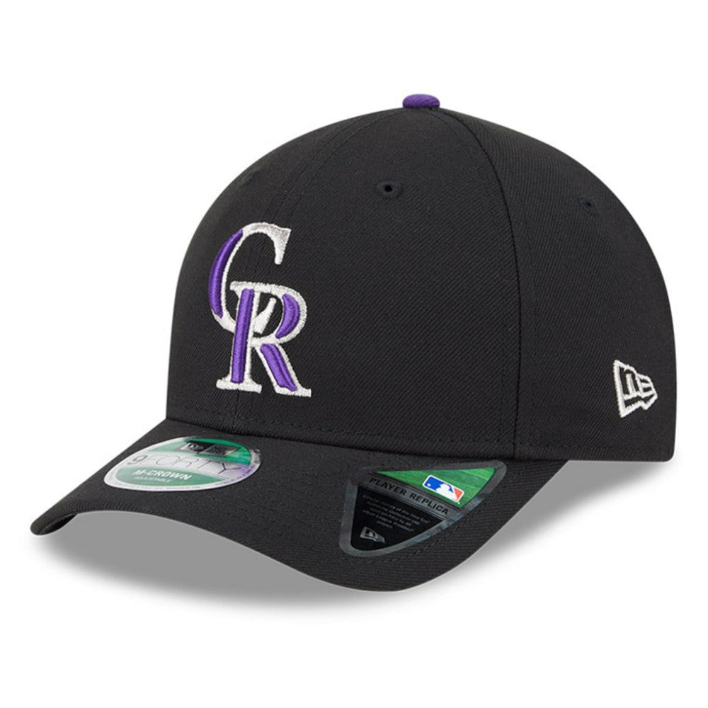 Colorado Rockies New Era Player Replica 9FORTY Adjustable Hat - Black - New Era Discount