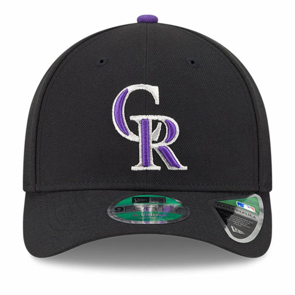 Colorado Rockies New Era Player Replica 9FORTY Adjustable Hat - Black - New Era Discount
