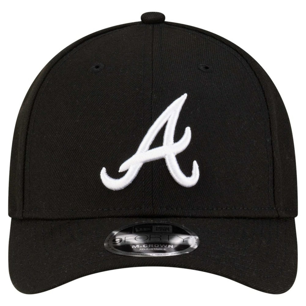 Atlanta Braves New Era Player Replica 9FORTY Adjustable Hat - Black - New Era Lifestyle